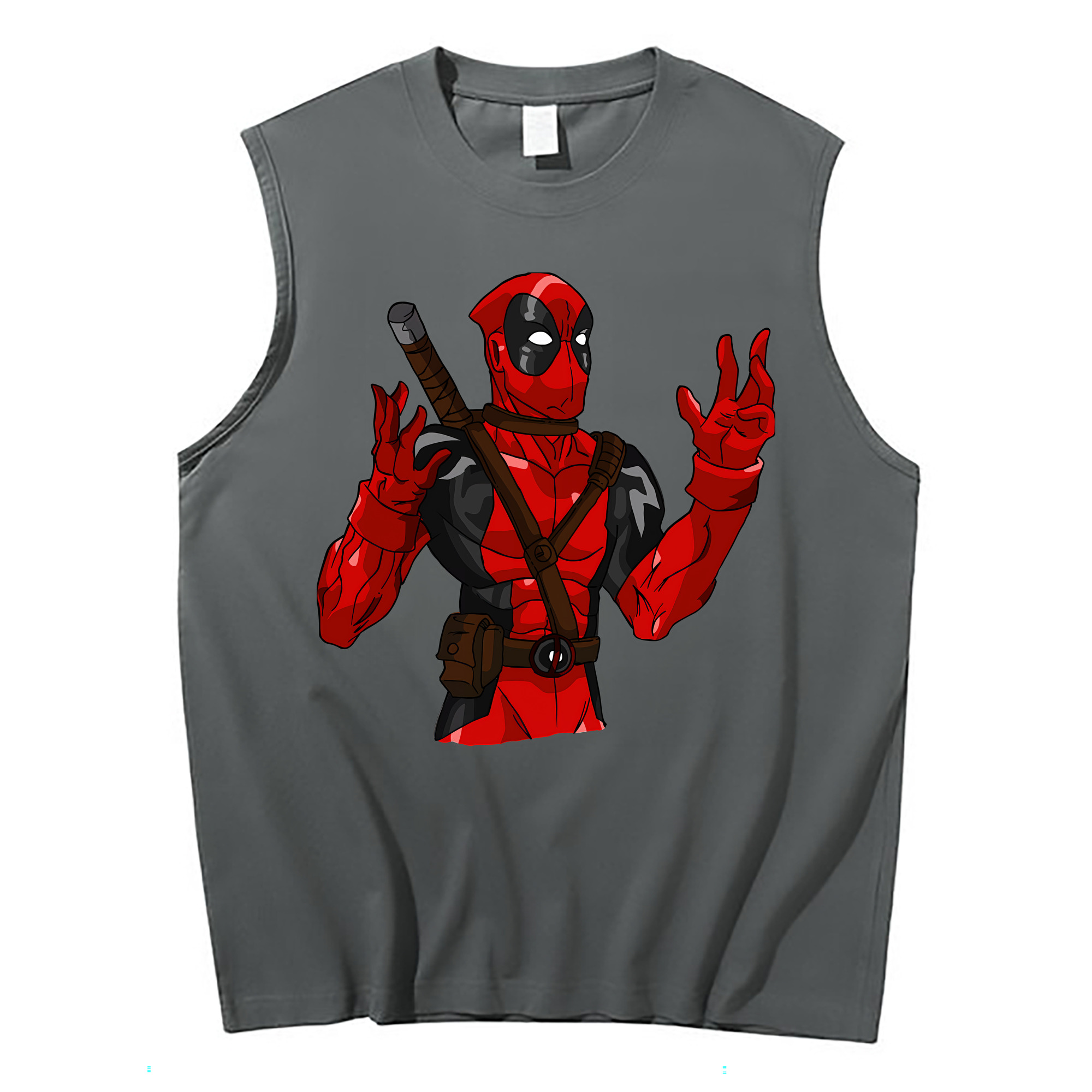 （画像用） Deadpool デッドプール コットン100％タンクトップ（フロントプリント）